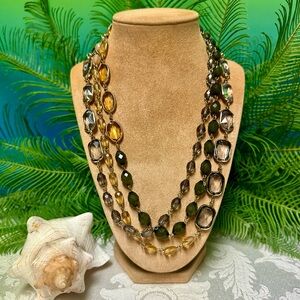 Multi bead station necklace